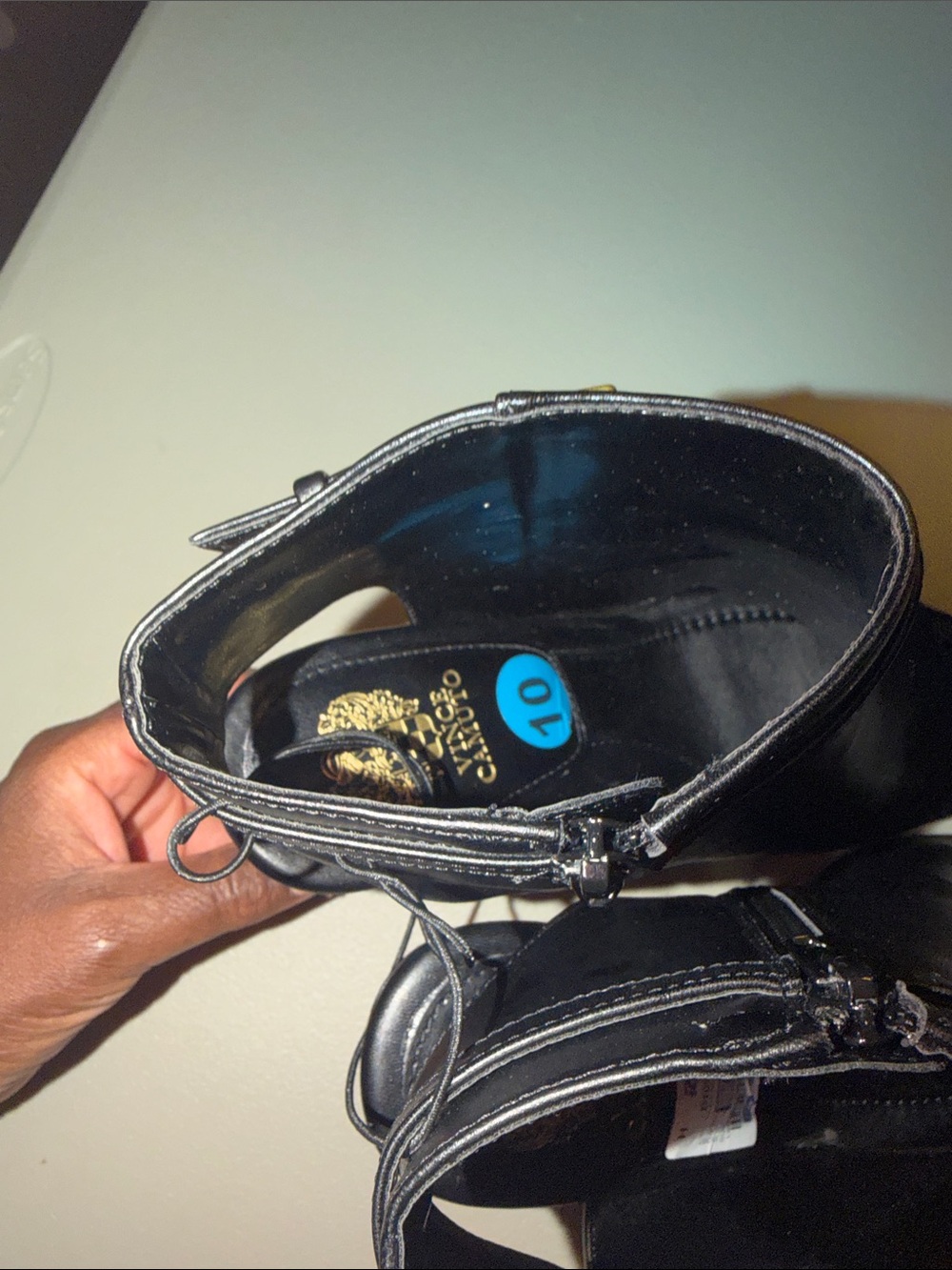 Vince Camuto Black Peep Toe Heels US 10 - Picture 3 of 7